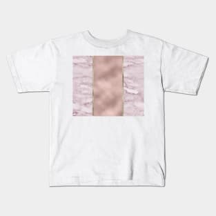 Carino Rosa marble - rose gold stripe Kids T-Shirt